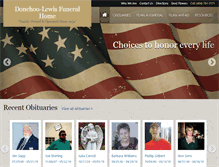 Tablet Screenshot of donehoo-lewisfuneralhome.com